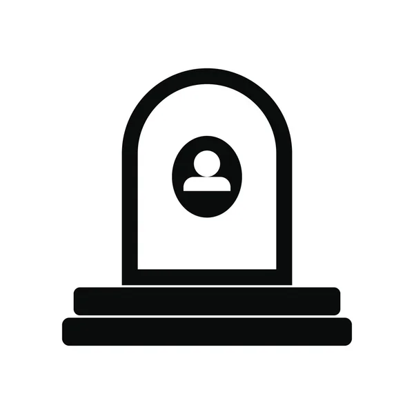 Memorial negro icono simple — Vector de stock