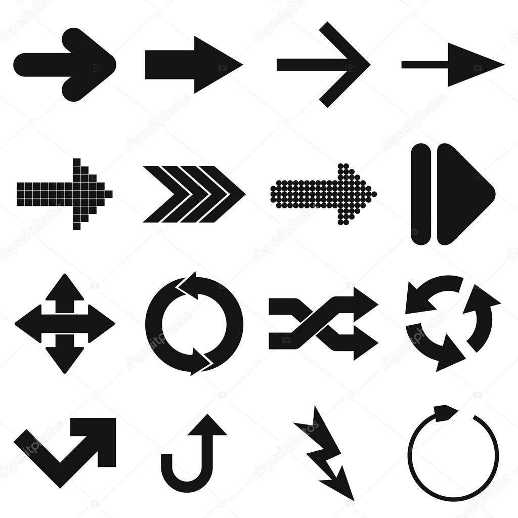 Arrow sign black simple icons