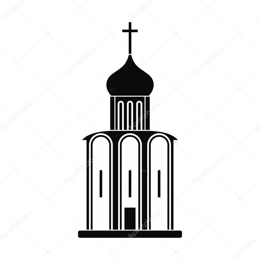 Orthodox church black simple icon