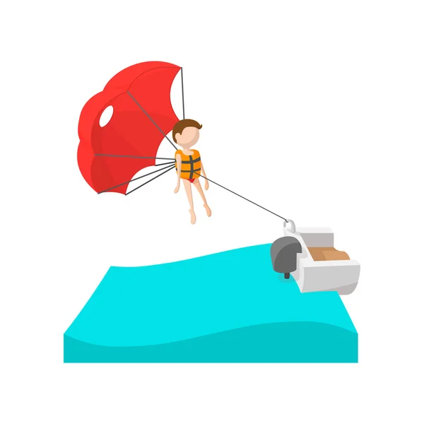 Parasailing cartoon icon — Stock Vector