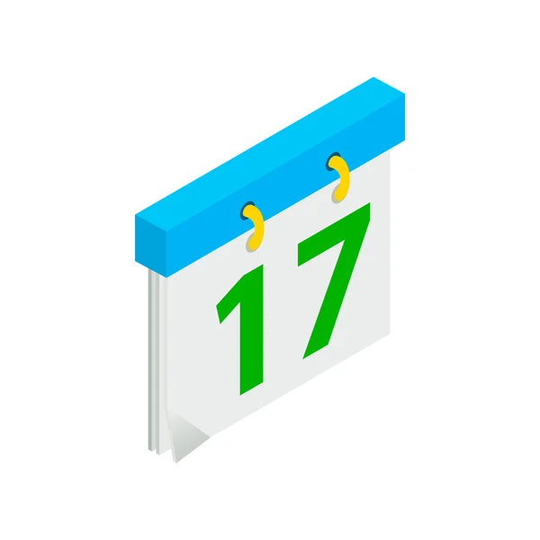 Kalender mit st. patrick day date isometrisches Symbol — Stockvektor
