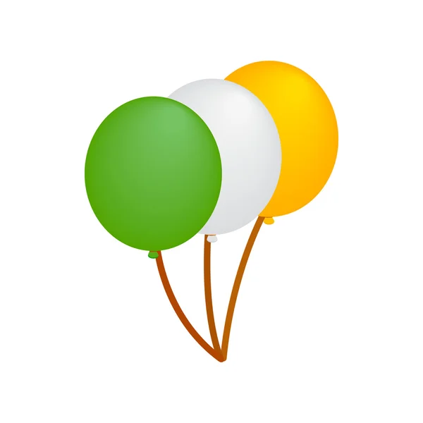 Luftballons in irischen Farben isometrisches 3D-Symbol — Stockvektor