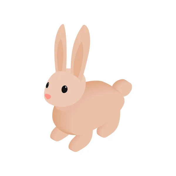Изометрическая трехмерная икона пасхального кролика — стоковый вектор