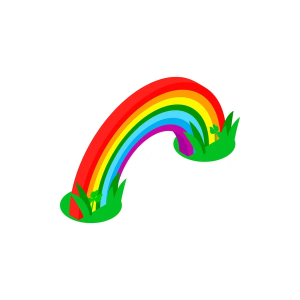 Regenbogen isometrisches 3D-Symbol — Stockvektor