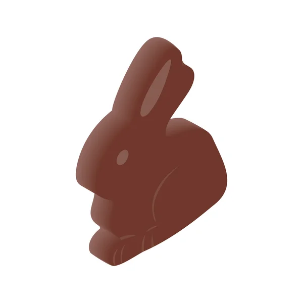 Schokolade Osterhase isometrisches 3D-Symbol — Stockvektor