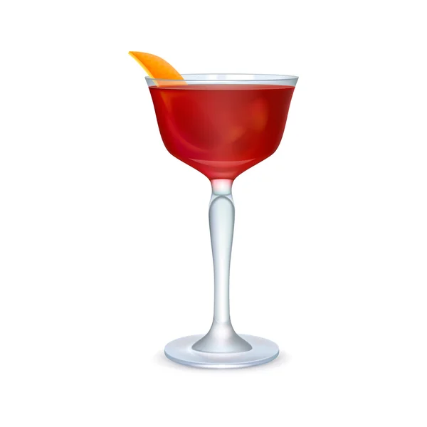 Cocktail réaliste rouge — Image vectorielle