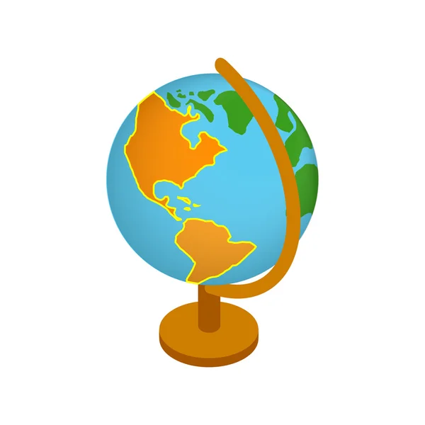 Globus isometrisches 3D-Symbol — Stockvektor