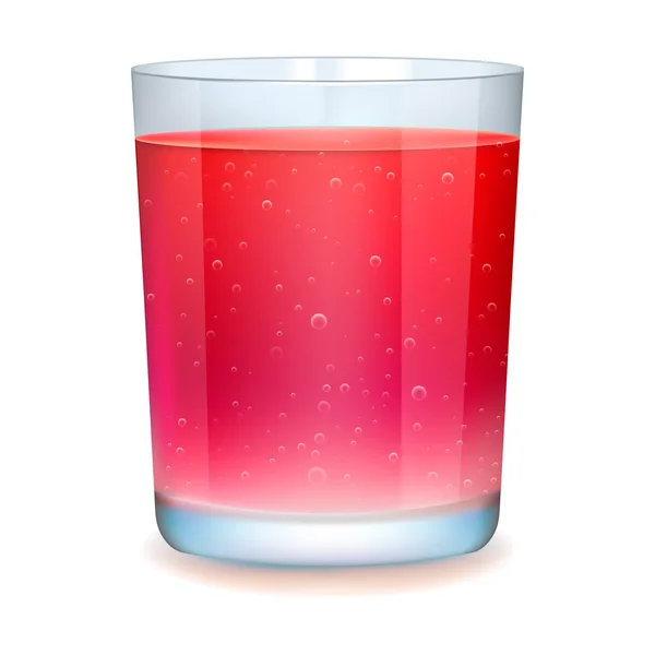 Red realistic cocktail — Stock Vector