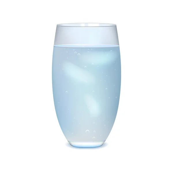 Vaso de agua helada — Vector de stock