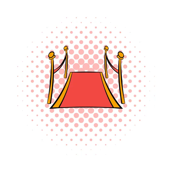 Alfombra roja icono de los cómics — Vector de stock