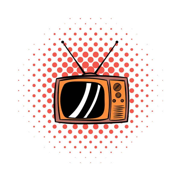 Old TV comics icon — Stock Vector