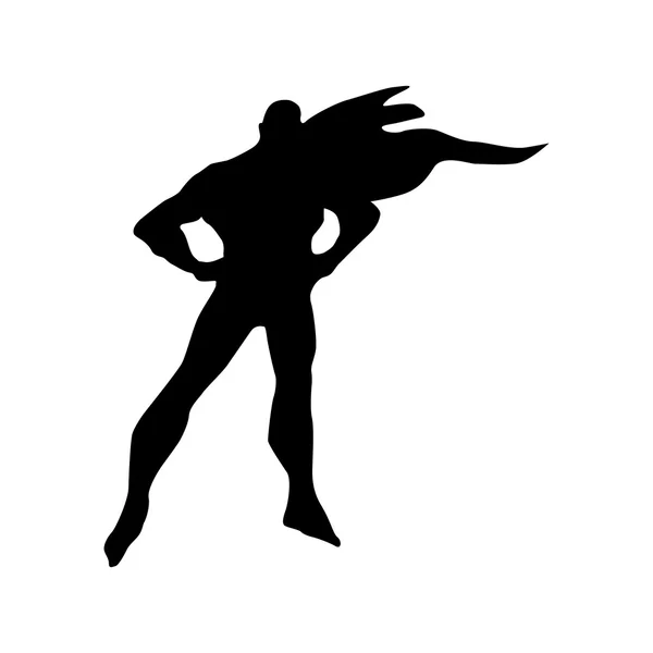 Superhero man silhouette — Stock Vector