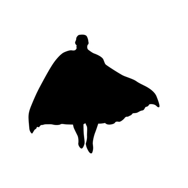 Silhouette homme super héros — Image vectorielle