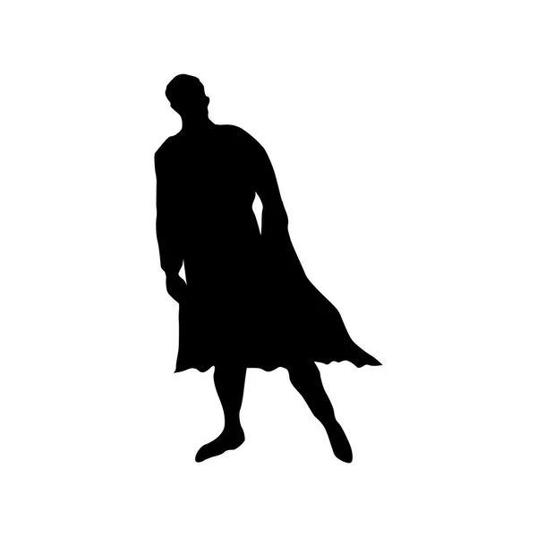 Superhero man silhouette — Stock Vector