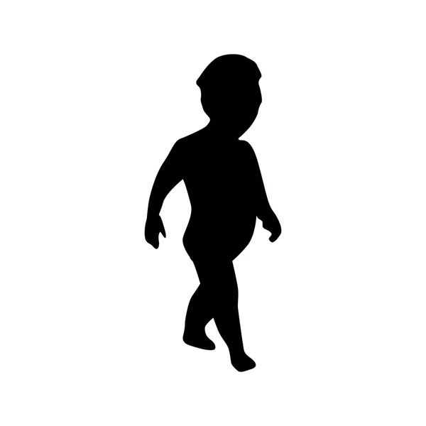 Silueta de bebé negro — Vector de stock