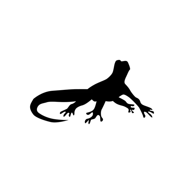 Lizard black silhouette — Stock Vector