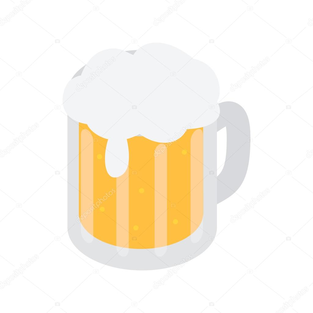 Mug of beer isometric 3d icon