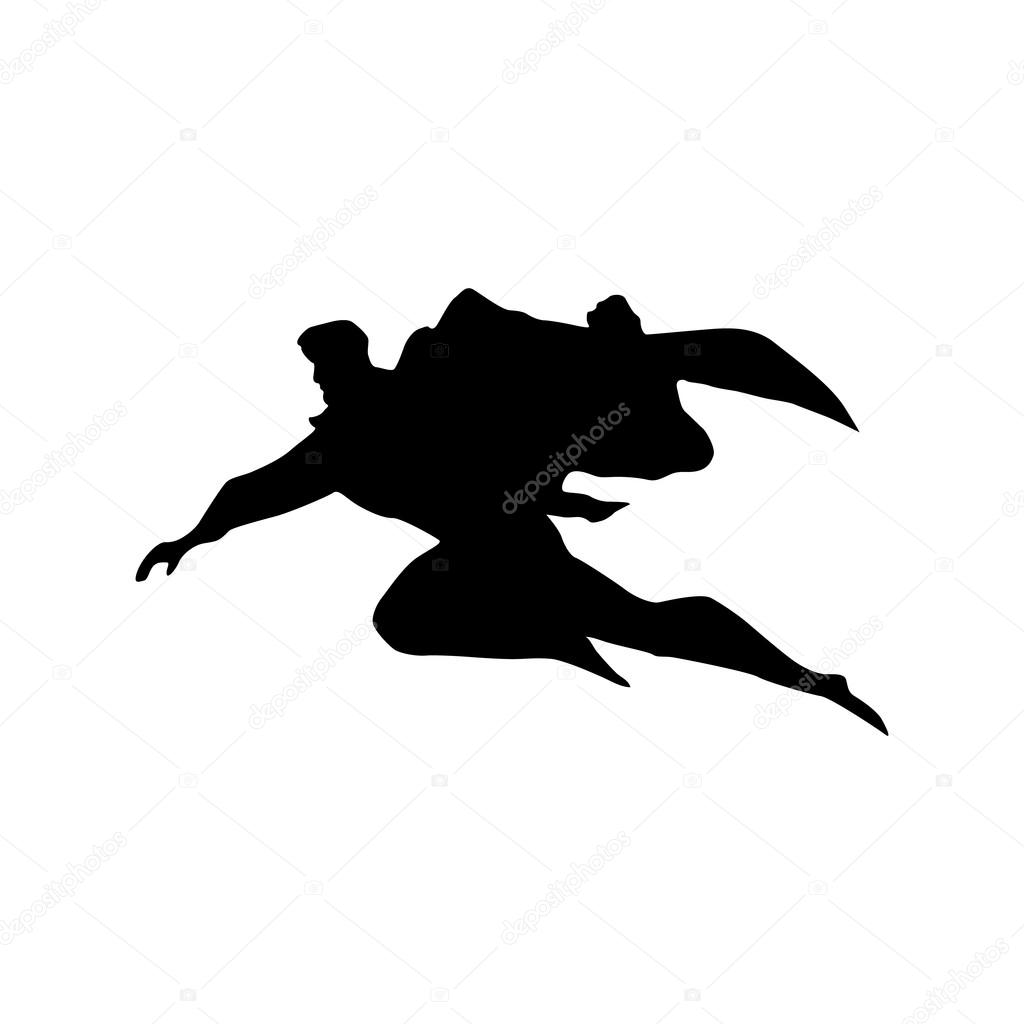 Superhero man silhouette