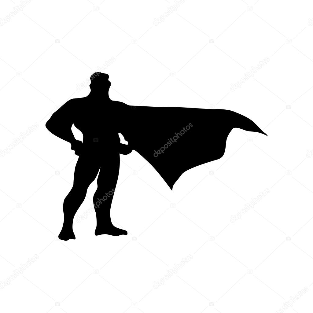 Superhero man silhouette