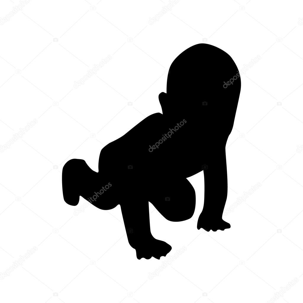 Baby Black Silhouette Vector Image By C Juliarstudio Vector Stock