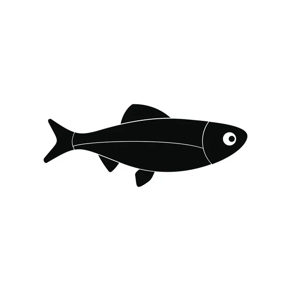 Icône poisson cru frais — Image vectorielle