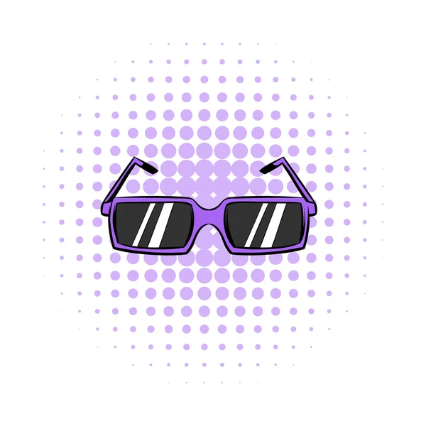 Solglasögon comics ikonen — Stock vektor