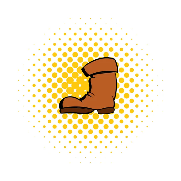 Botas altas cómics icono — Archivo Imágenes Vectoriales