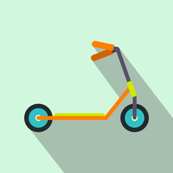 Patada scooter icono plano — Vector de stock