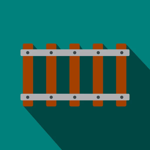 Icône plate ferroviaire — Image vectorielle
