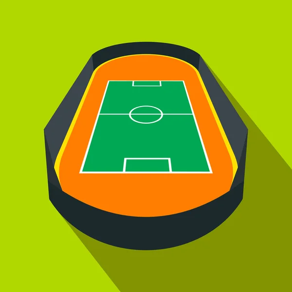 Abrir campo de fútbol plano icono — Vector de stock