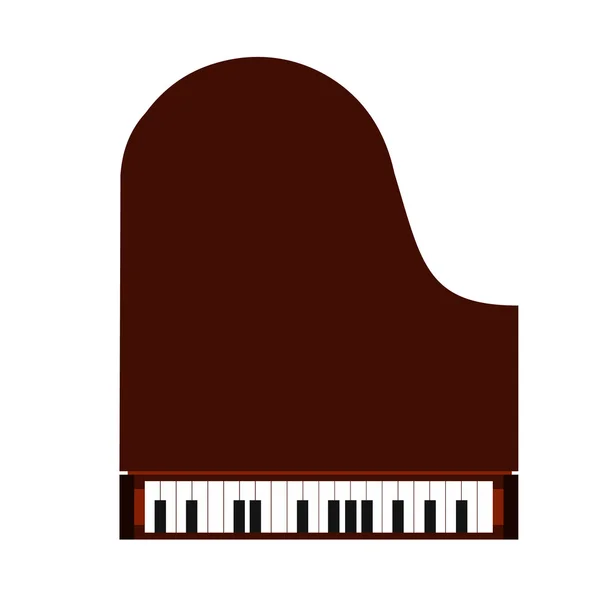 Piano icono plano — Vector de stock