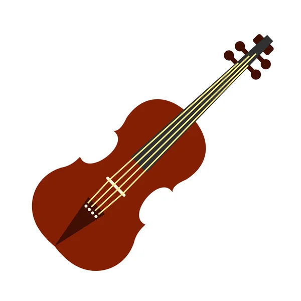 Płaskie ikona skrzypce — Wektor stockowy