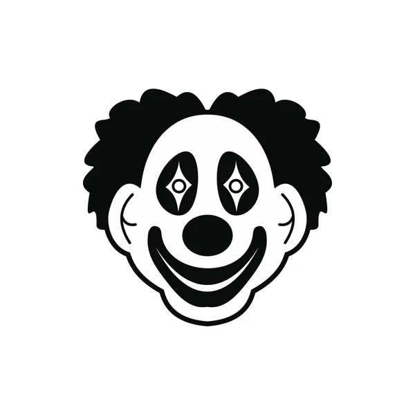 小丑黑色简单图标 — 图库矢量图片