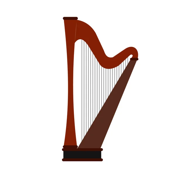 Harpe icône plate — Image vectorielle