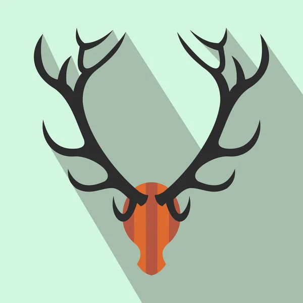 Deer head flat icon — Stock Vector