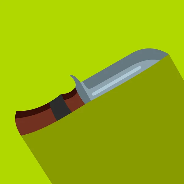 Couteau de chasse icône plate — Image vectorielle