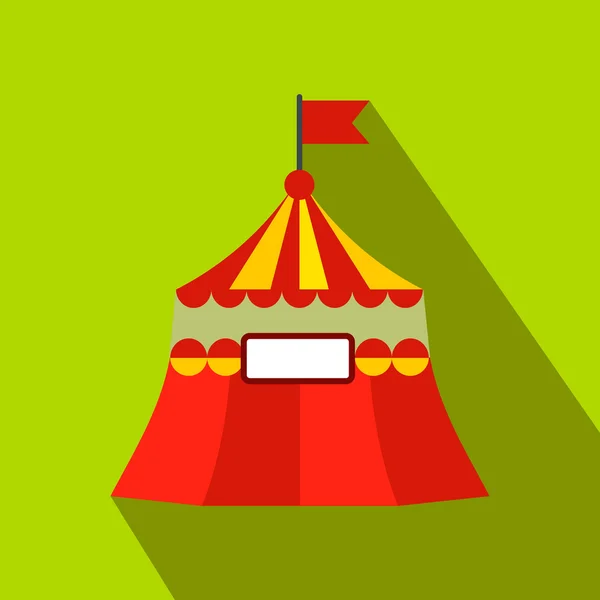 Tente de cirque icône plate — Image vectorielle