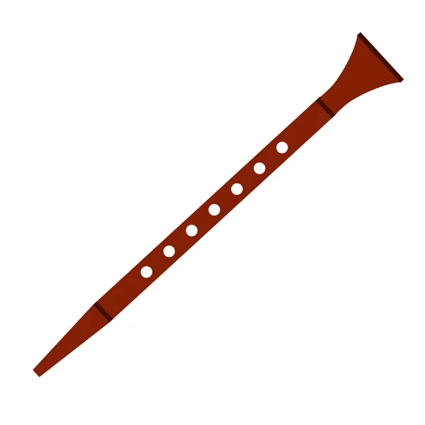 Flute flat icon — Stock Vector