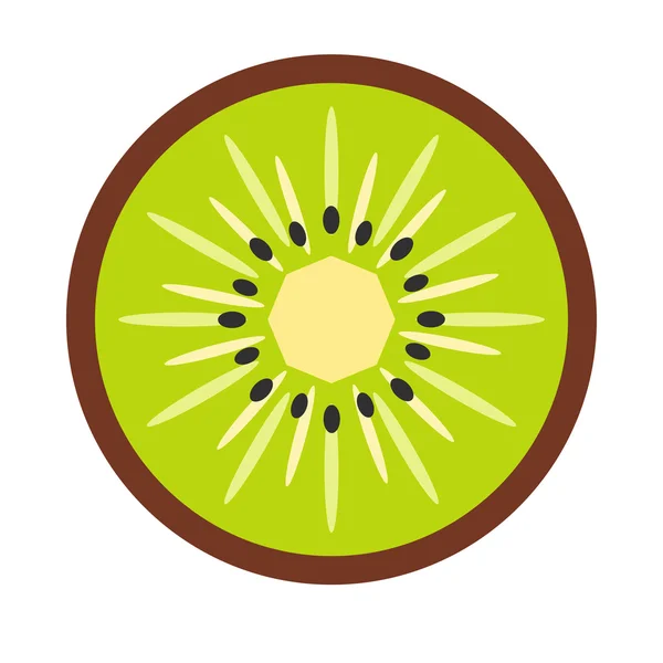 Ícone liso kiwi fatiado —  Vetores de Stock