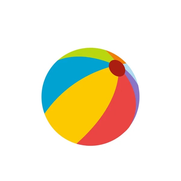 Bola de playa icono plano — Vector de stock