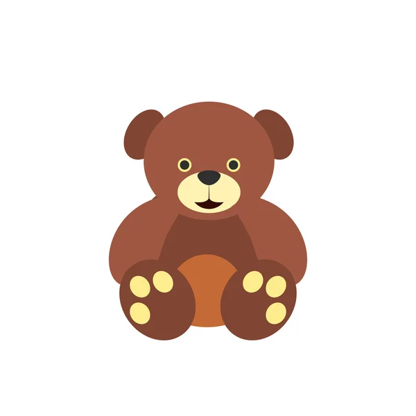 Urso brinquedo plana ícone —  Vetores de Stock
