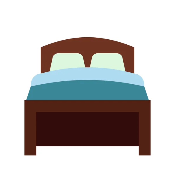 Bed platte pictogram — Stockvector