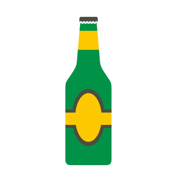 Icono plano de botella — Vector de stock