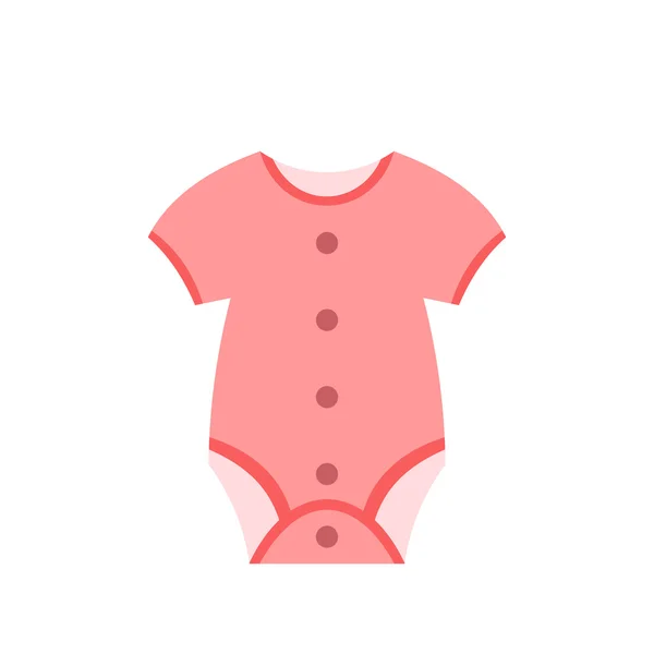 Ropa de bebé icono plano — Vector de stock