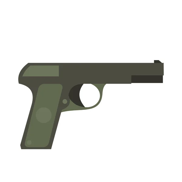 Pistola Icono plano — Vector de stock