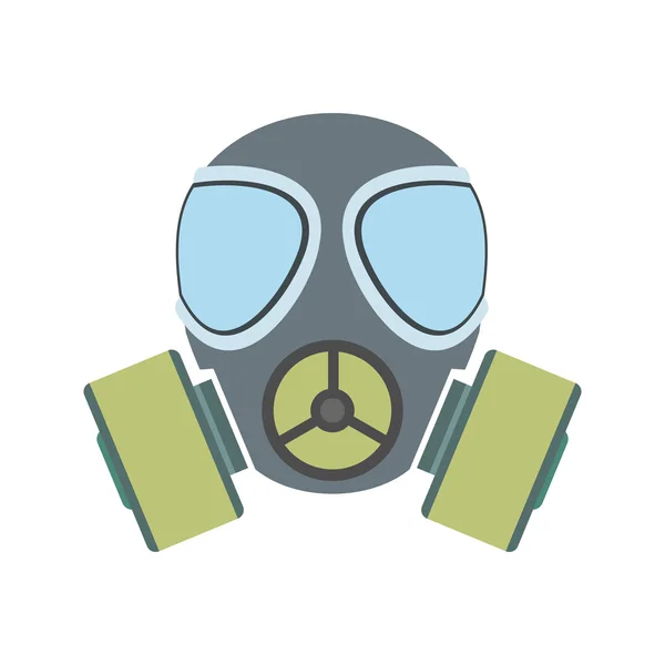 Gas mask flat icon — Stock Vector