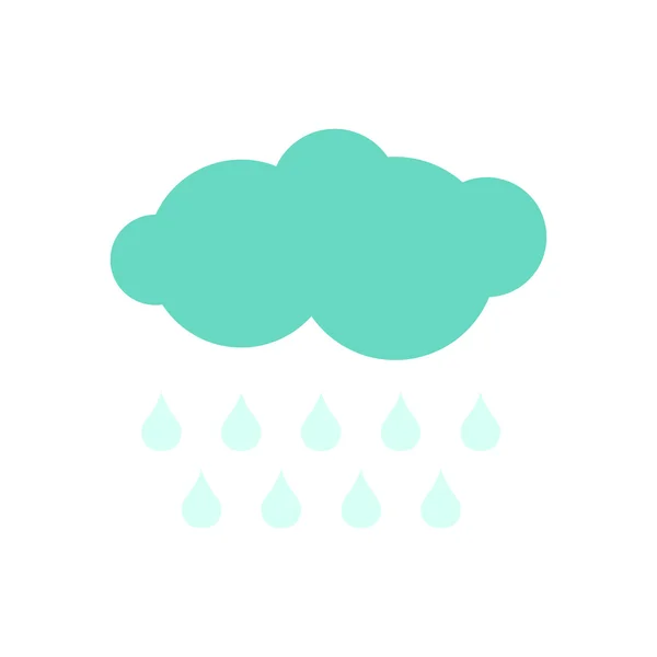 Cloud with drops ecology icon — Stock Vector