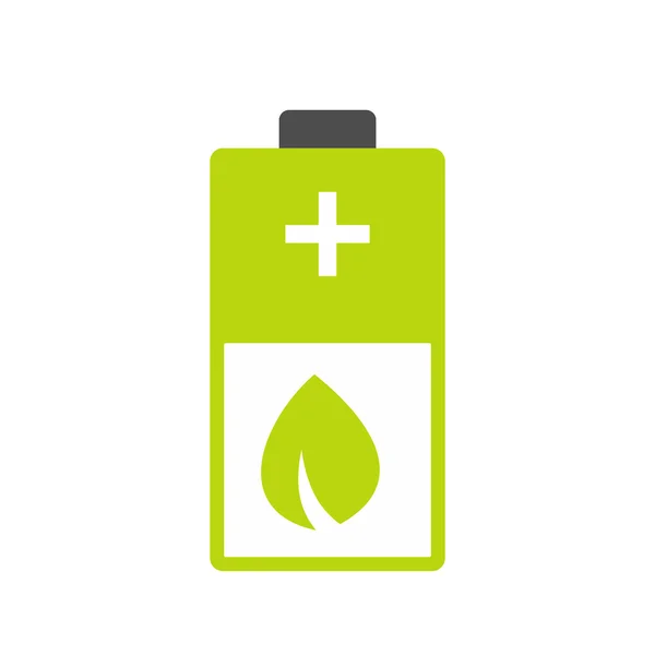 Eco energy battery icon — Stock Vector