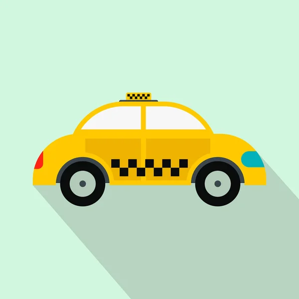 Gele taxi platte pictogram — Stockvector