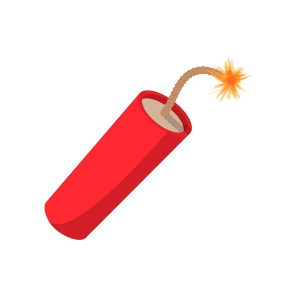 Ícone de desenho animado vermelho dinamite stick — Vetor de Stock
